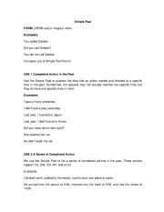 English Worksheet: Simple past