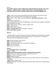 English Worksheet: Drama script