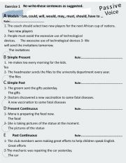 Passive voice exercises 