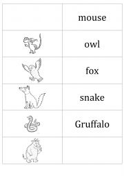 English Worksheet: Gruffalo