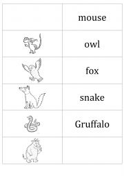 English Worksheet: Gruffalo