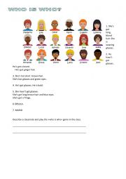 English Worksheet: who is who