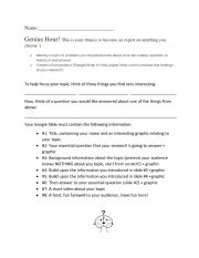 Genius Hour Presentation Guidelines