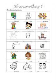 English Worksheet: English pronouns