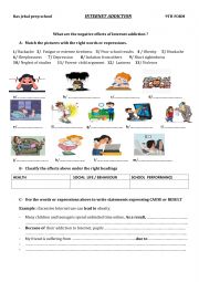 English Worksheet: Internet addiction 