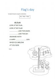 English Worksheet: Flag�s day
