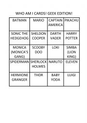 English Worksheet: GEEK WHO AM I