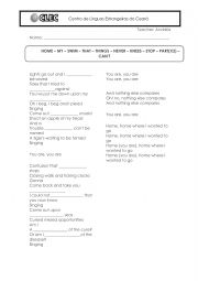 English Worksheet: CLOCKS - COLDPLAY