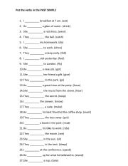 English Worksheet: Past Simple beginner exercise