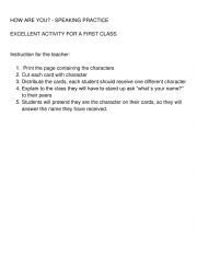 English Worksheet: Whats your name? Speaking