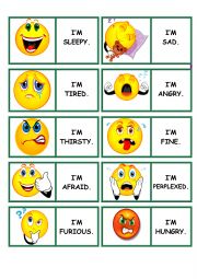 feelings dominos 3 pages - ESL worksheet by lobeni