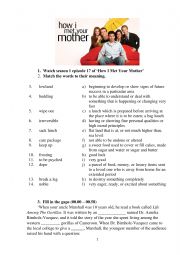 English Worksheet: How I Met Your Mother Season 1 Episode 17