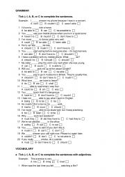 English Worksheet: quiz