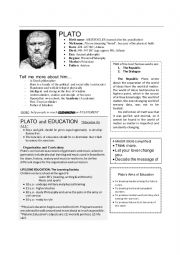 English Worksheet: Plato Fact File