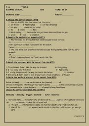 English Worksheet: Grammar Review 