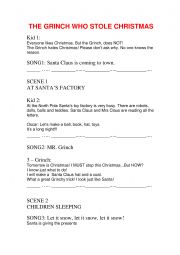 The Grinch who stole Christmas Play script 