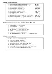 English Worksheet: Subject /object pronount/ possessive adjectives/ possessive pronouns