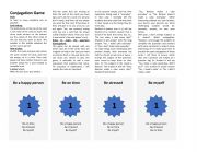 English Worksheet: Conjugation Game Card