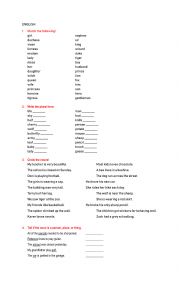 English Worksheet: Noun Grade 2