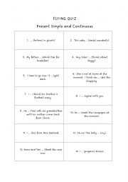 English Worksheet: Present Simple and Continuous
