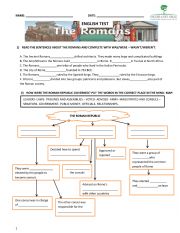 English Worksheet: The Romans