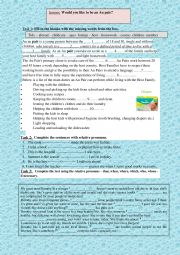 English Worksheet: au pair