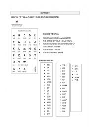 English Worksheet: ALPHABET AND ACRONYMS