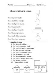English Worksheet: Shapes