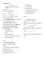 English Worksheet: Donï¿½t blame me song - Taylor Swift 