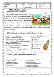 English Worksheet: test2 7th form 