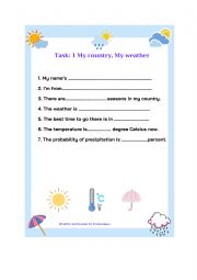 English Worksheet: Weather