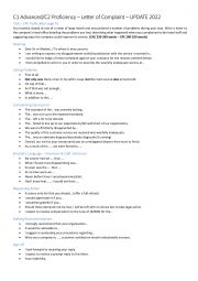 English Worksheet: Letter of complaint guidelines
