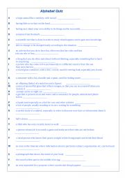 English Worksheet: Alphabet Quiz 2