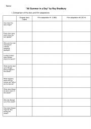 English Worksheet: 