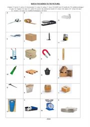 English Worksheet: Match the logistics vocabulary to the picture