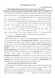 English Worksheet: 4th  year language tasks mid term 2 test 