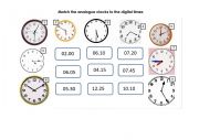English Worksheet: Analogue to digital times