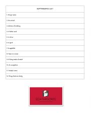 English Worksheet: Scattergories game sheets