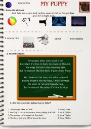 English Worksheet: Rhyme time_Present Simple negative (3rperson singular)