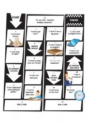 English Worksheet:  Boardgame : giving advice with should
