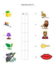 BEGINNING SOUND K & L