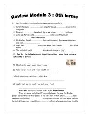 Review Module3 for the 8th Forms Tunisian Students