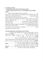 English Worksheet: 3rd form tunisian dc1