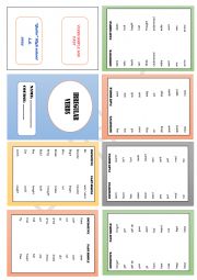 Minibook List irregular verbs