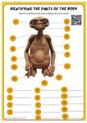 E.T the extra terrestrial body parts