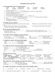 English Worksheet: GRAMMAR EXERCISES (various topics)