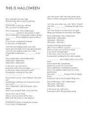 English Worksheet: This is Halloween song