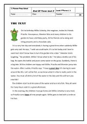 English Worksheet: 7th form end-of-test 2