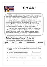English Worksheet: 8th grade final test 1