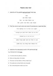 Passive voice worksheet